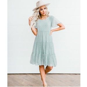 MIKAROSE - Hannah Dress in Green Lily